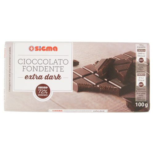 Sigma Cioccolato Fondente extra dark 100 g