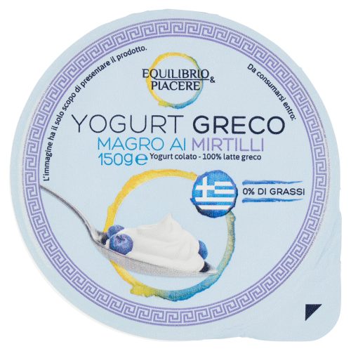 Equilibrio & Piacere Yogurt Greco Magro ai Mirtilli 150 g