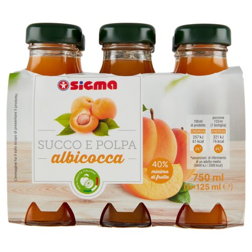 Sigma Succo e Polpa albicocca 6 x 125 ml